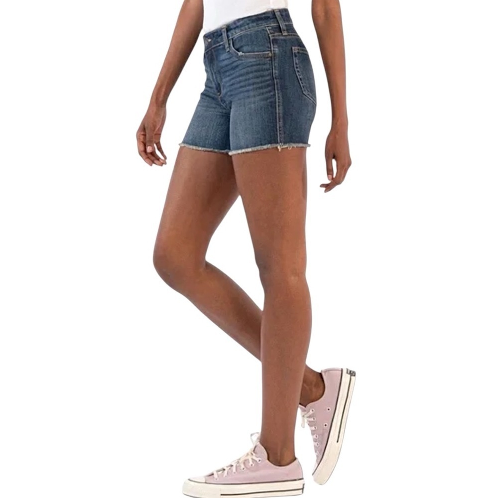 KUT FROM THE KLOTH | NWOT GIDGET FRAY MID-RISE DENIM SHORTS | 6 - Picture 2 of 9